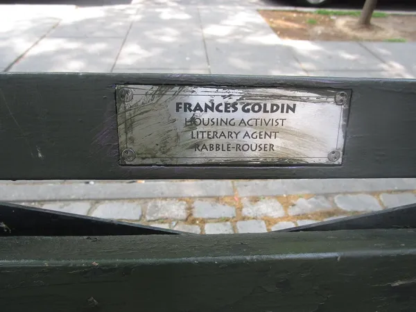 Frances Goldin Rabble-Rouser bench