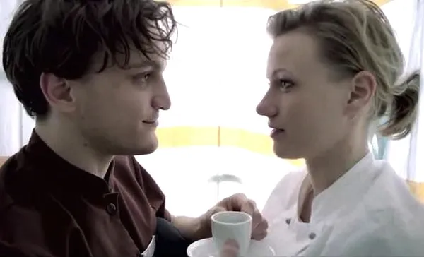 Franz Rogowski and Lana Cooper in Love Steaks