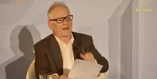 Cannes film festival director Thierry Fremaux in full flood at the Paris press conference for this year’s Cannes Film Festival