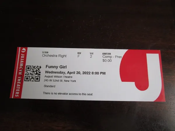 Anne-Katrin Titze's Funny Girl press ticket
