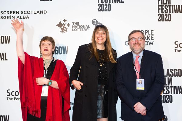 Allison Gardner, Alice Winocour and Allan Hunter on the GFF red carpet