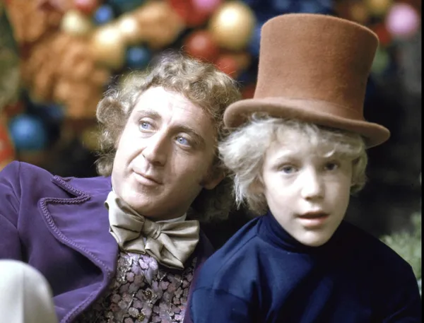 Gene Wilder with Peter Ostrum in Willy Wonka And The Chocolate Factory