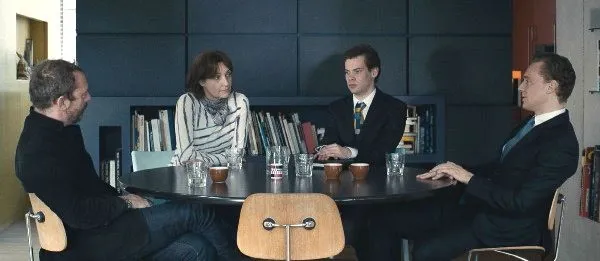 Liam Gillick, Viv Albertine, Harry Kershaw and Tom Hiddleston in Exhibition