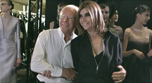 Giorgio Armani and Carine Roitfeld