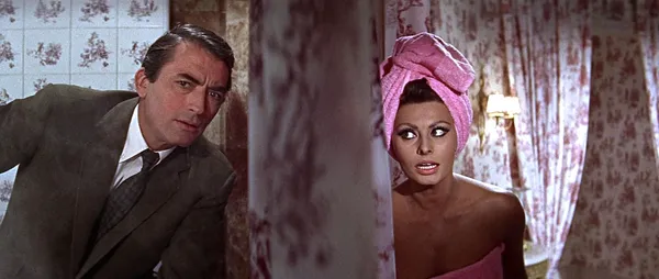 Gregory Peck and Sophia Loren in Arabesque