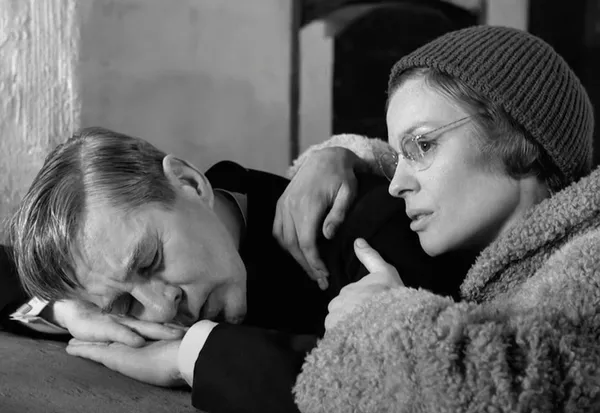Gunnar Björnstrand and Ingrid Thulin in Ingmar Bergman’s Winter Light