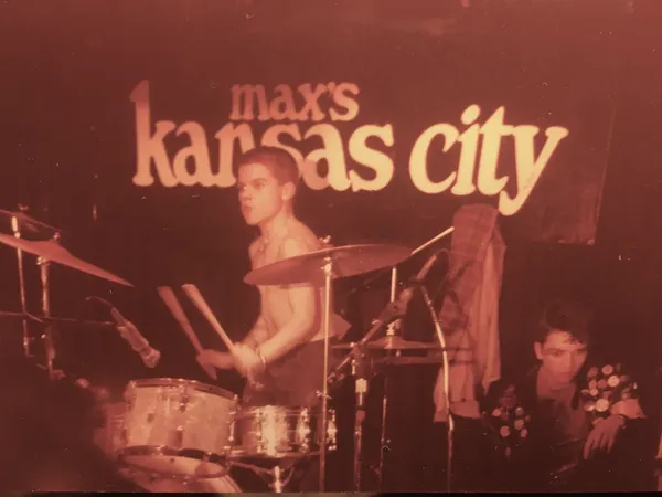 Harley Flanagan on drums in The Stimulators at Max’s Kansas City