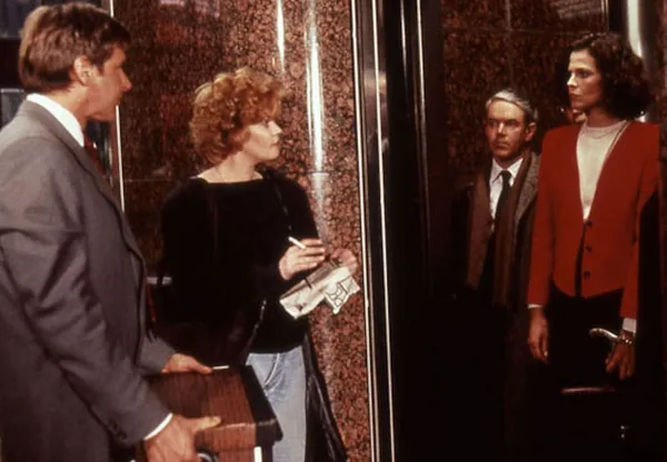 Harrison Ford, Melanie Griffith and Sigourney Weaver in Working Girl