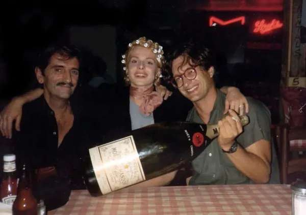 Harry Dean Stanton, Nastassja Kinski and Wim Wenders