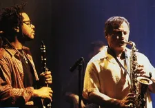Harvey Keitel performing as jazz legend Izzy Maurer with Don Byron as Tyrone Lord in Lulu on the Bridge