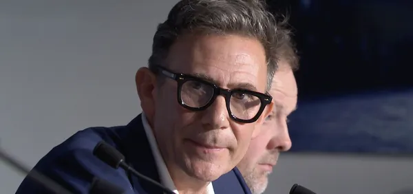 Michel Hazanavicius in Cannes in 2024. He is wearing glasses