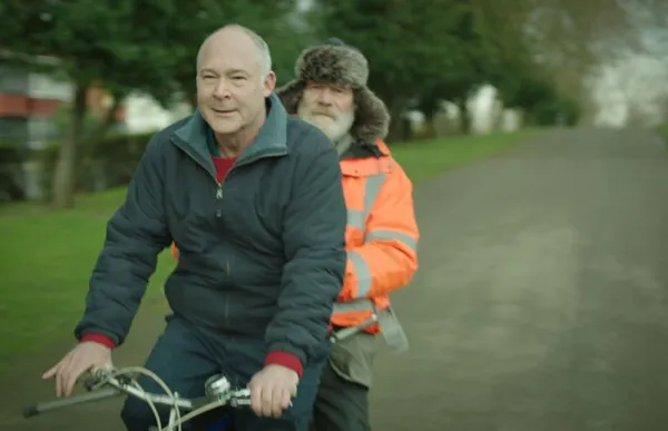 Hector and Peter on bike