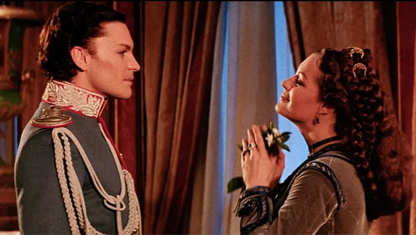 Helmut Berger and Romy Schneider in Ludwig