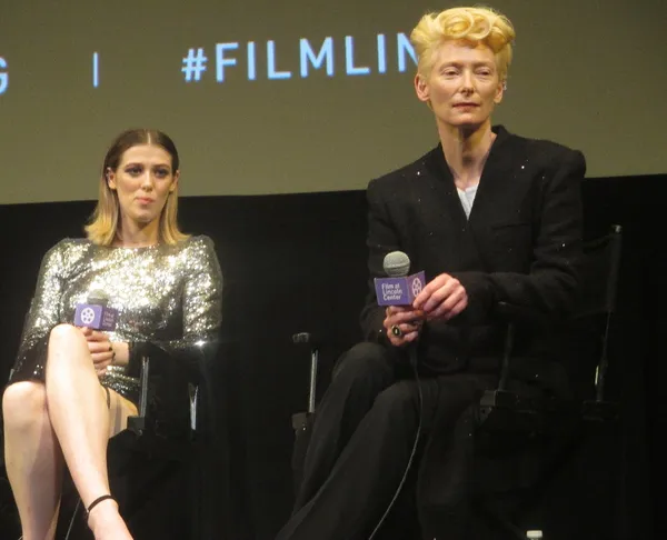 Honor Swinton Byrne with Tilda Swinton