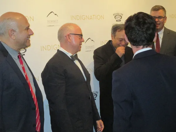James Schamus and Ang Lee with Howard Cohen and Eric D'Arbeloff