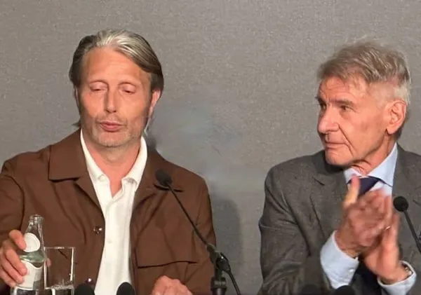 Mads Mikkelsen and Harrison Ford - Cannes 2023