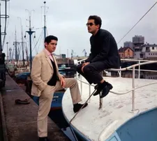 Jacques Demy and Michel Legrand at the harbour