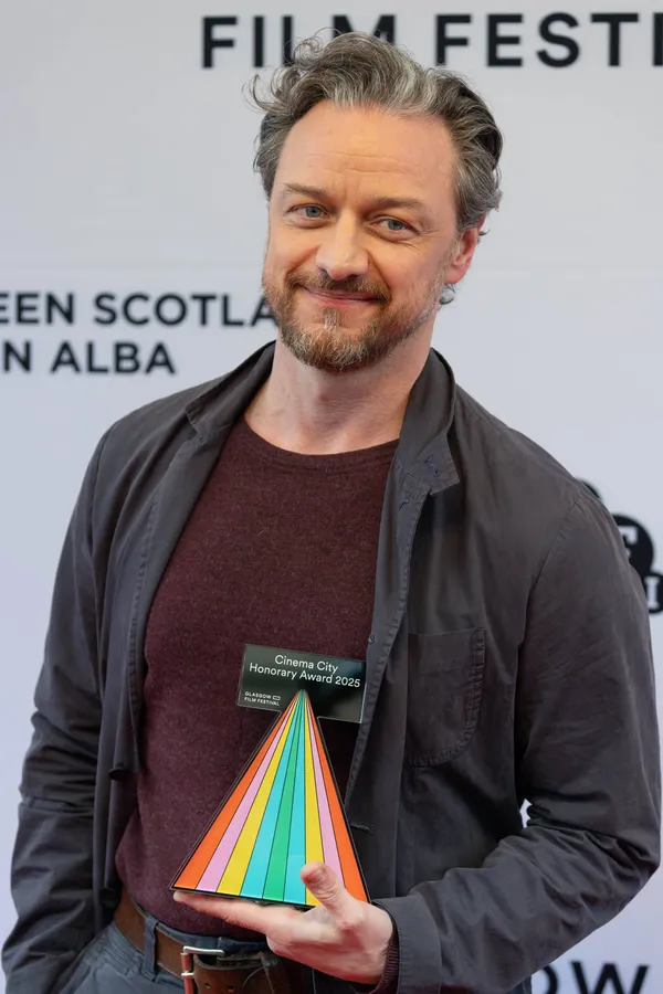 James McAvoy with his Cinema City Honorary Award.