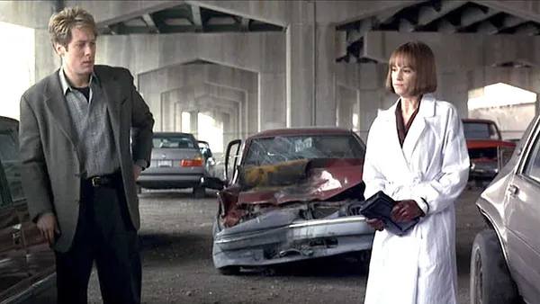 James Spader and Holly Hunter in Crash