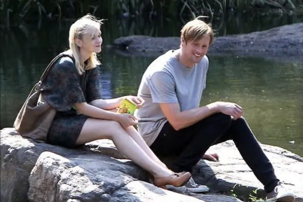 Joanna Vanderham with Alexander Skarsgård at Turtle Pond in Central Park