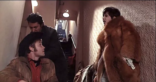 Jon Voight, Dustin Hoffman and Brenda Vaccaro in Midnight Cowboy