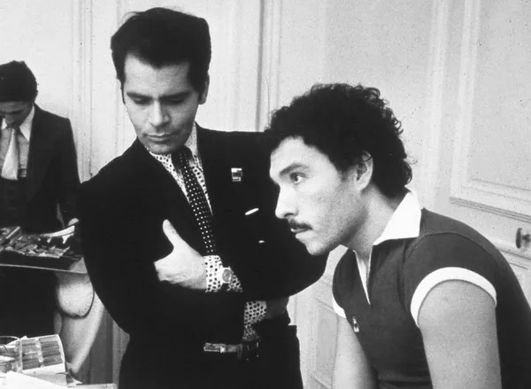 Karl Lagerfeld with Antonio Lopez