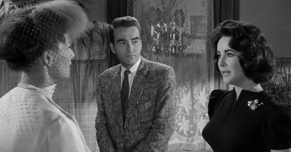 Katharine Hepburn and Elizabeth Taylor with Montgomery Clift in Suddenly, Last Summer