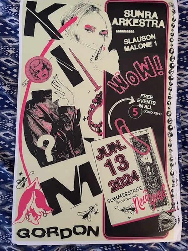 Kim Gordon - poster for SummerStage
