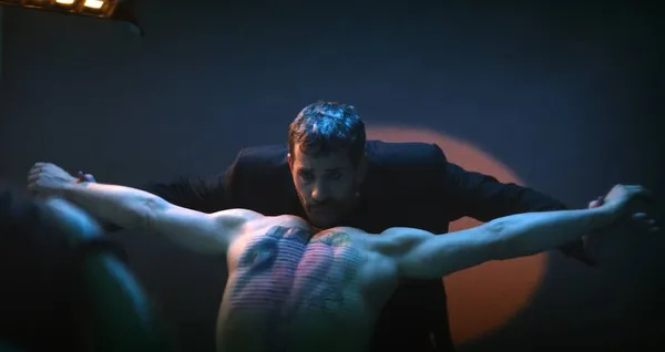 Koen De Bouw and Yahya Mahayni in The Man Who Sold His Skin 2
