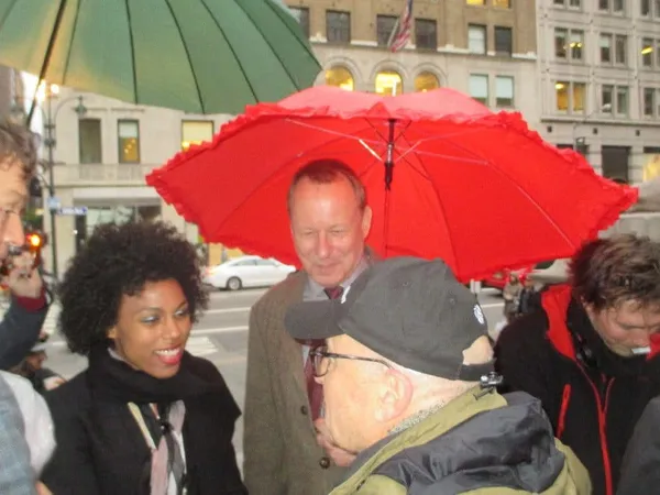 Volker Schlöndorff with Isioma Laborde-Edozien and Stellan Skarsgård