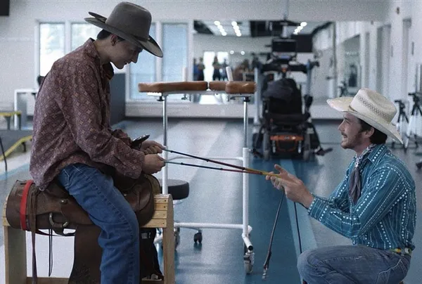 Lane Scott and Brady Jandreau in The Rider