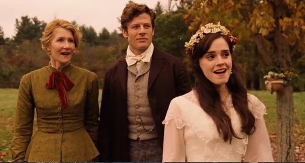James Norton with Laura Dern and Emma Watson in Little Women