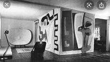 Le Corbusier murals in the Nivola house