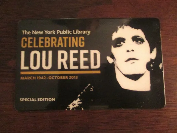 Lou Reed New York Public Library card 2
