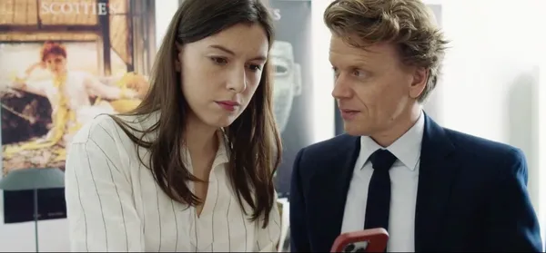 Aurore (Louise Chevillotte) with André Masson (Alex Lutz) at Scottie’s in Pascal Bonitzer’s mysterious and witty Auction (Le Tableau Volé)