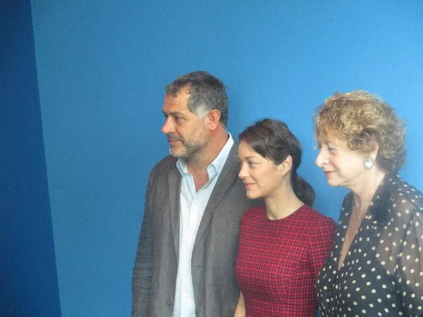 Luc Jacquet and Marion Cotillard with Marie-Monique Steckel