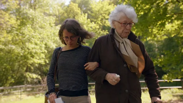 Lucie Fouble with Colette Marin-Catherine at Dora-Mittelbau