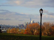 Manhattan skyline from Sunset Park in the fall