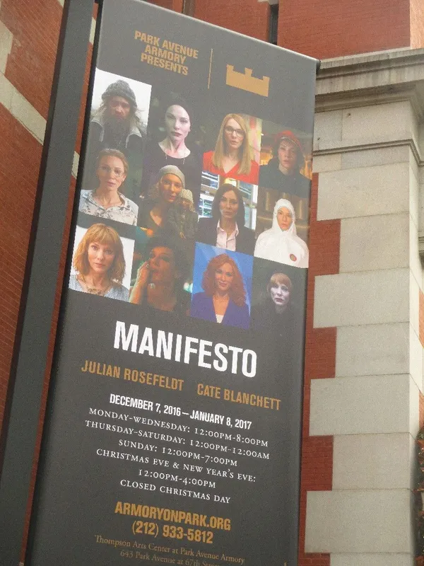 Manifesto at the Park Avenue Armory