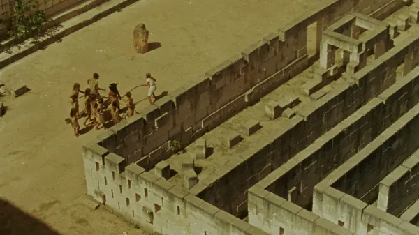 Children surround a minotaur