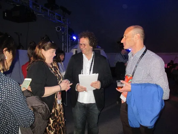 Frédéric Boyer with Margrét Jónasdóttir and Mark Atkin