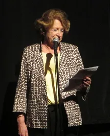 President of the French Institute Alliance Française Marie-Monique Steckel introduced the evening.