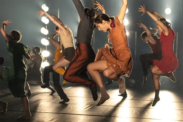 Marion Barbeau in rehearsal with the company in Rise