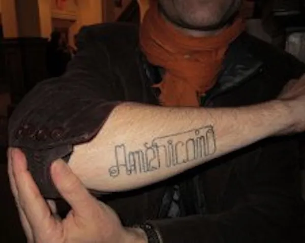 Mathieu Demy’s Americano tattoo