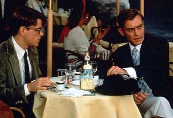 Matt Damon and Jude Law in The Talented Mr Ripley