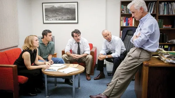 Rachel McAdams, Mark Ruffalo, Brian d'Arcy James, Michael Keaton and John Slattery 3