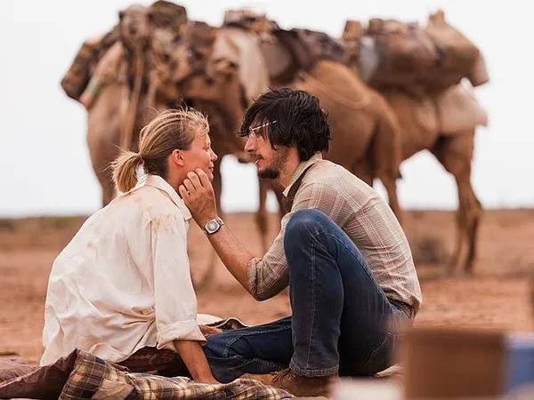 Mia Wasikowska and Adam Driver in Tracks