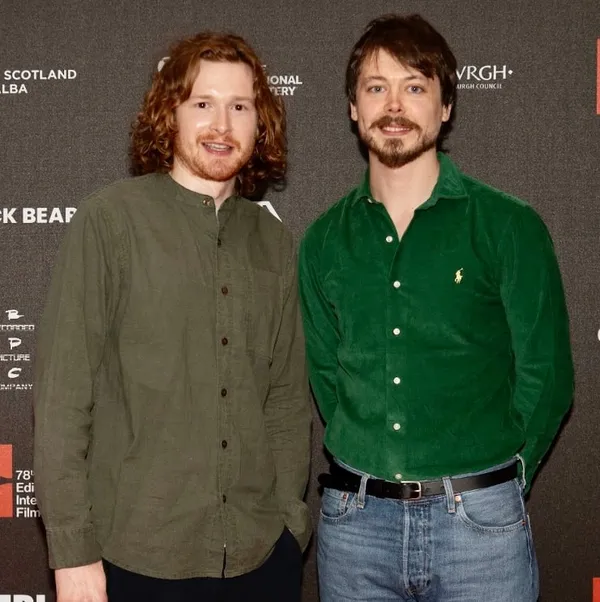 Laurence Tratalos and Harry Sherriff on the red carpet