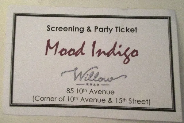 Mood Indigo after party invitation
