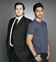 
                                The Raid's Gareth Evans and Iko Uwais